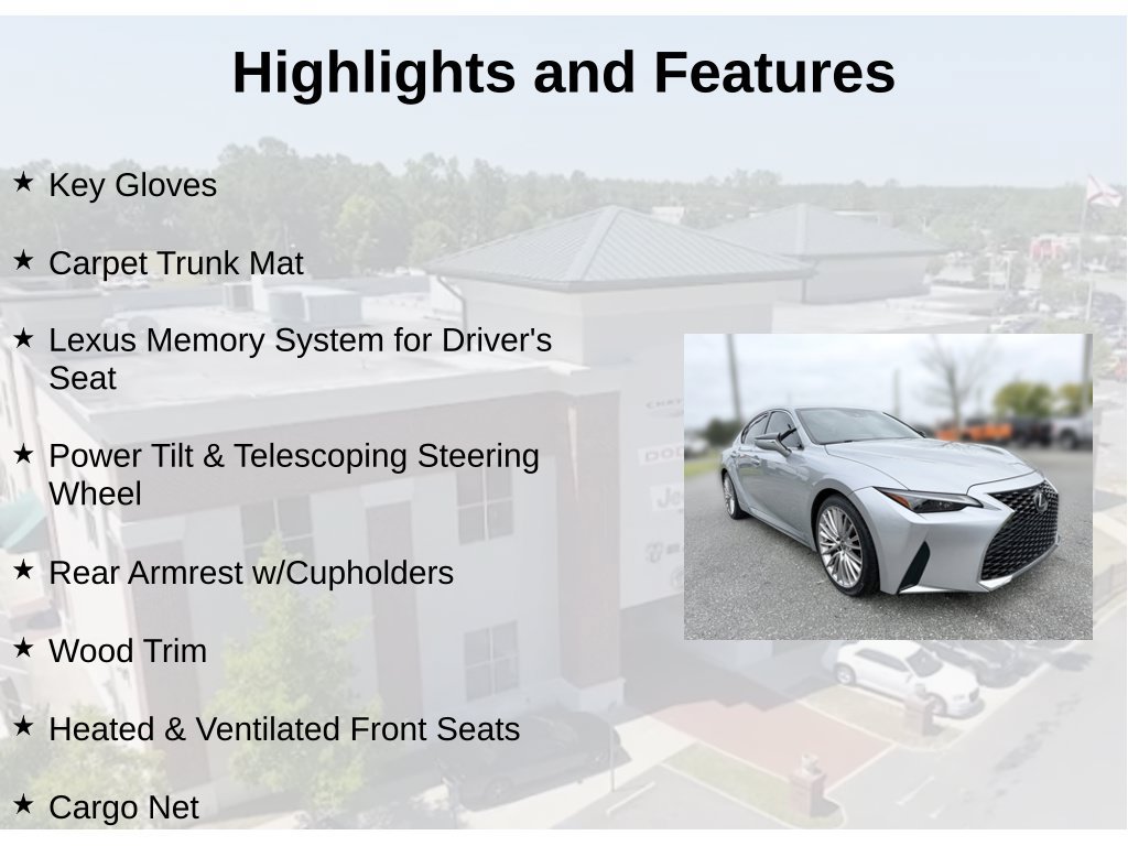 Used 2022 Lexus IS 300 w/ Premium Package RWD image 11