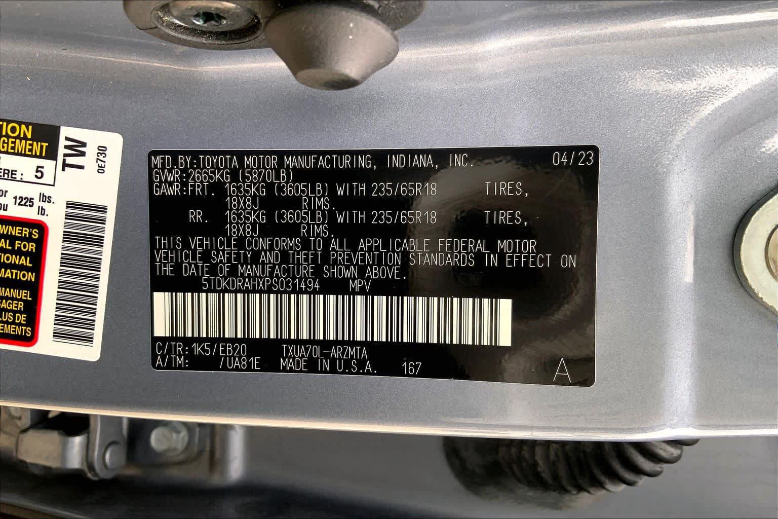 Used 2023 Toyota Highlander XLE FWD image 34
