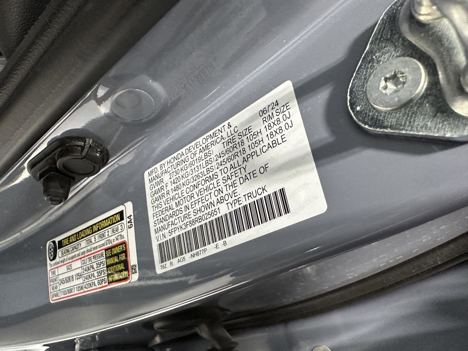 Certified 2024 Honda Ridgeline Black Edition image 16