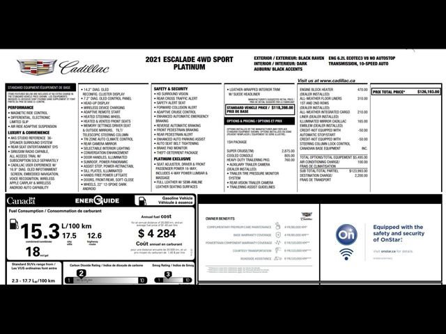 Used 2021 Cadillac Escalade Sport Platinum w/ Heavy-Duty Trailer Package image 3