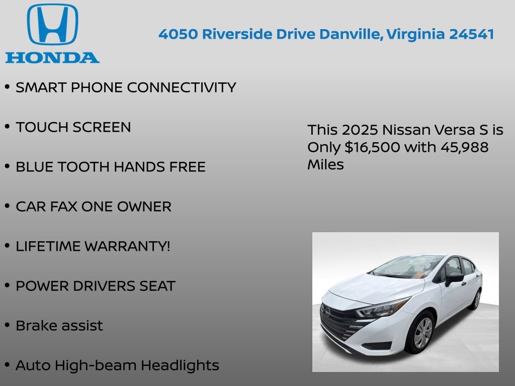 Used 2025 Nissan Versa S FWD image 7
