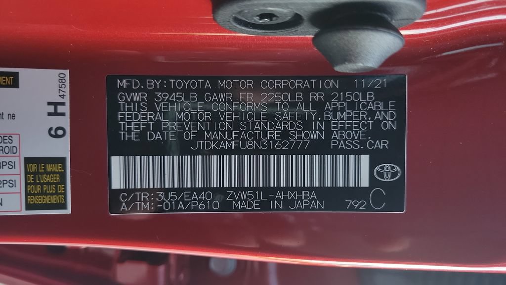 Certified 2022 Toyota Prius Limited FWD image 22
