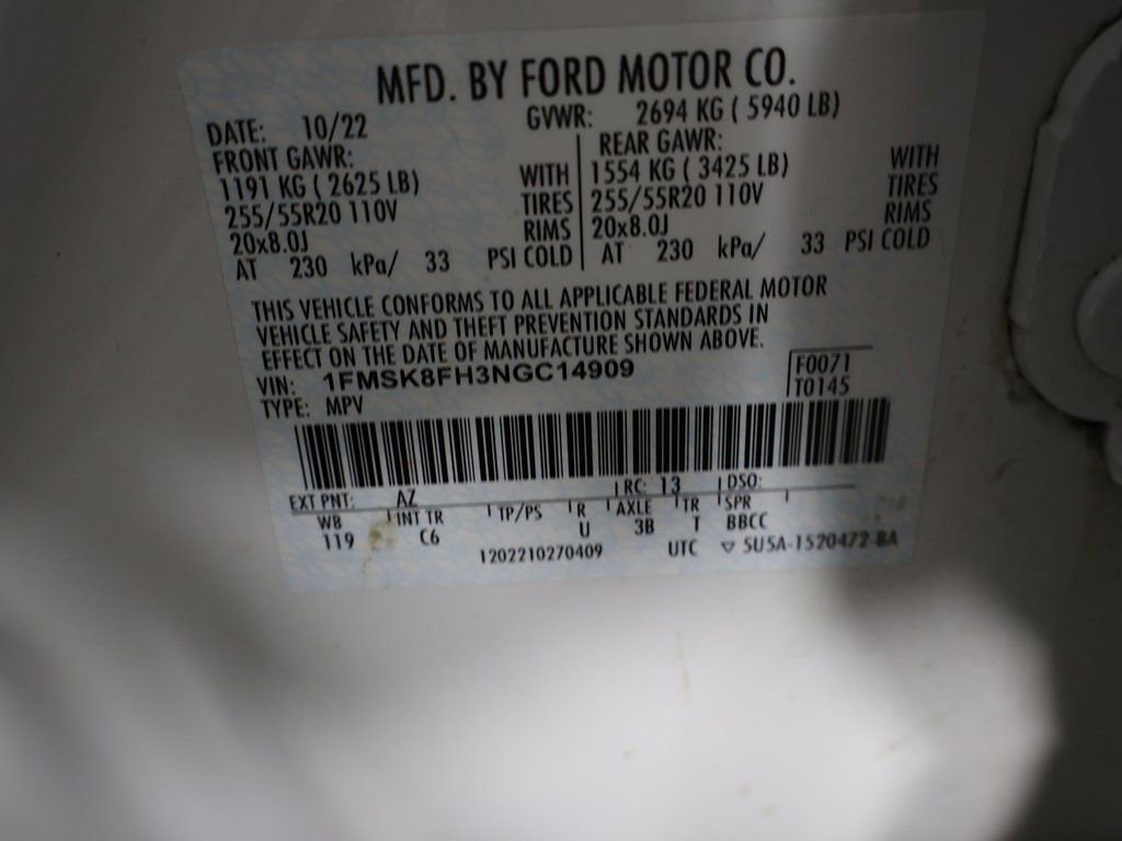 Used 2022 Ford Explorer Limited w/ Limited Technology Package image 57