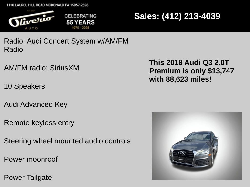 Used 2018 Audi Q3 2.0T Premium image 16