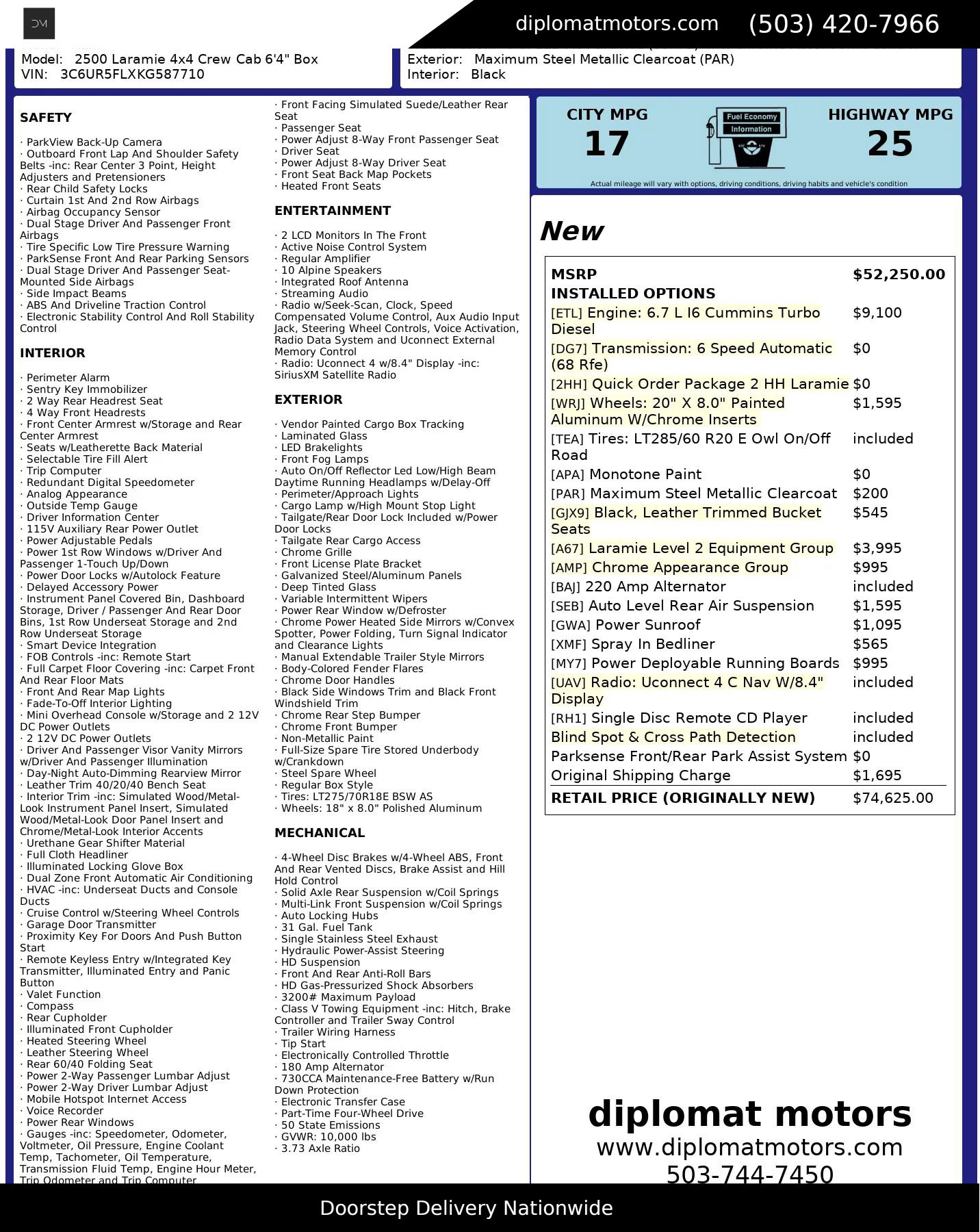 Used 2019 RAM 2500 Laramie image 2