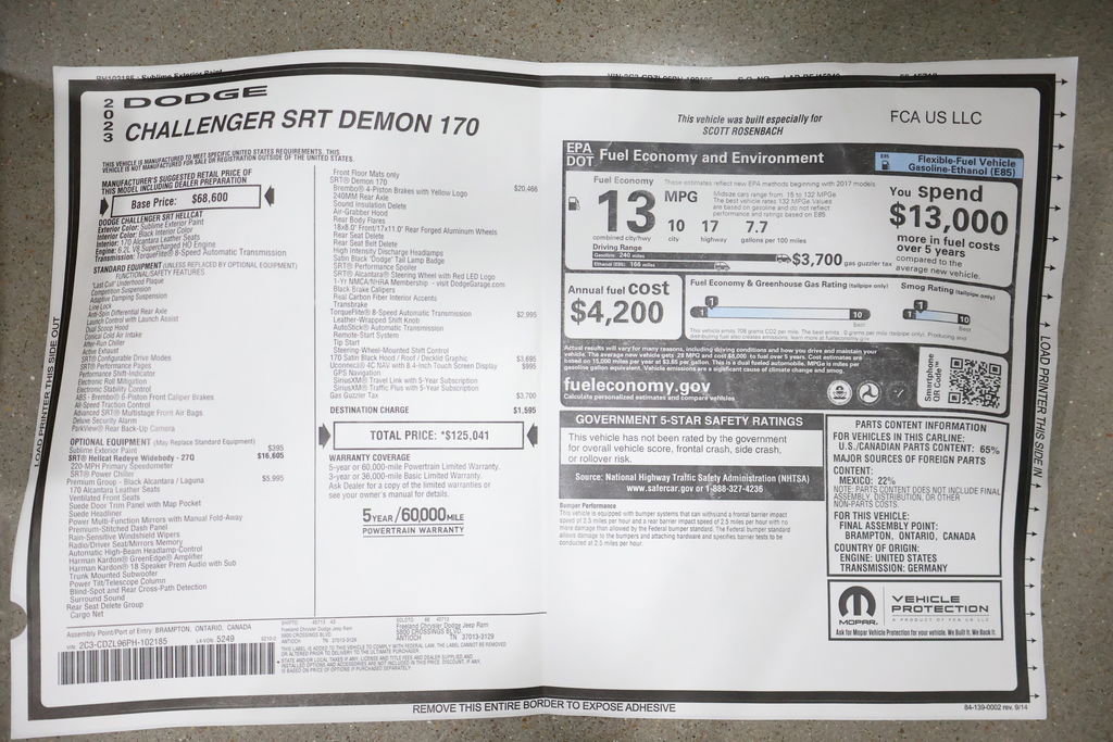 Used 2023 Dodge Challenger SRT Hellcat Redeye image 48