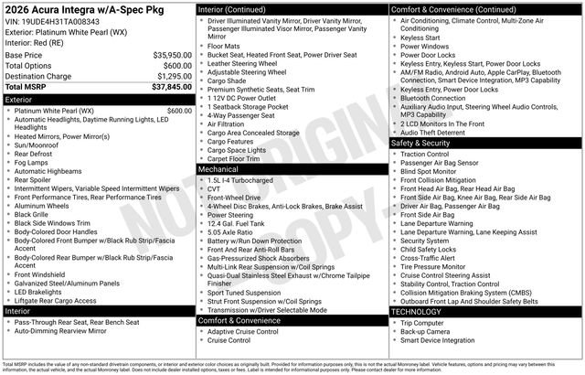 New 2026 Acura Integra A-Spec image 14