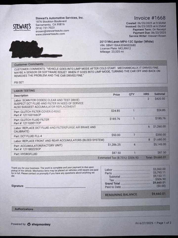 Used 2013 McLaren MP4-12C Spider image 62