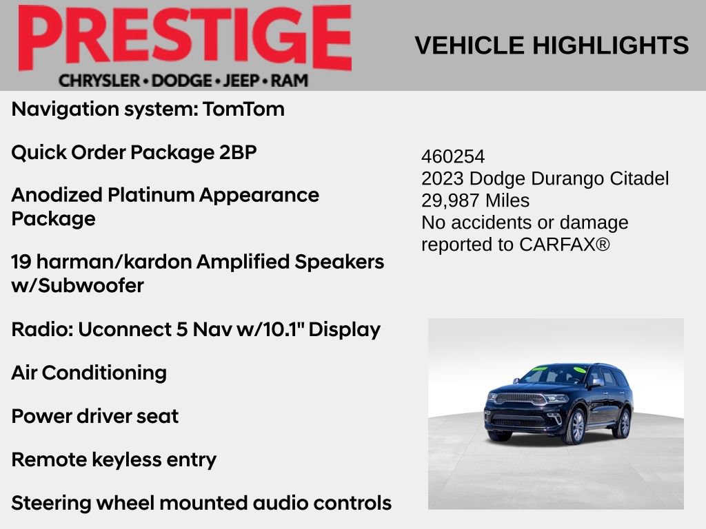 Used 2023 Dodge Durango Citadel AWD/4WD image 2