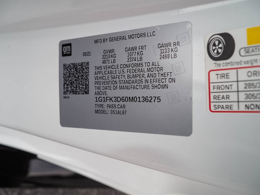 Certified 2021 Chevrolet Camaro ZL1 RWD image 40