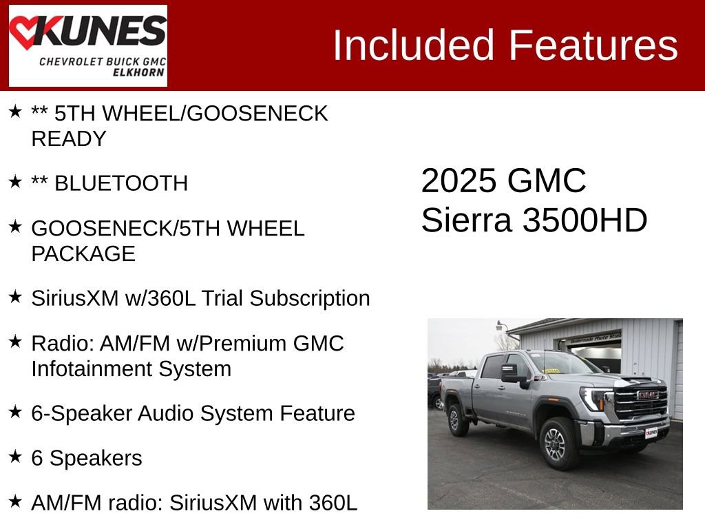 Used 2025 GMC Sierra 3500 SLE w/ SLE Value Package image 3