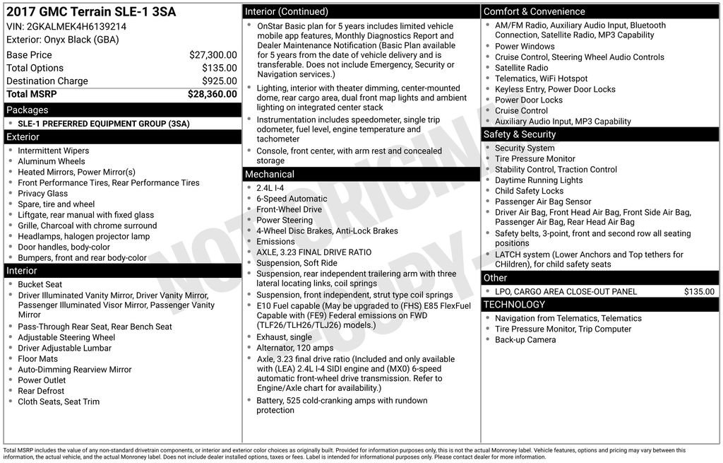 Certified 2017 GMC Terrain SLE FWD image 32