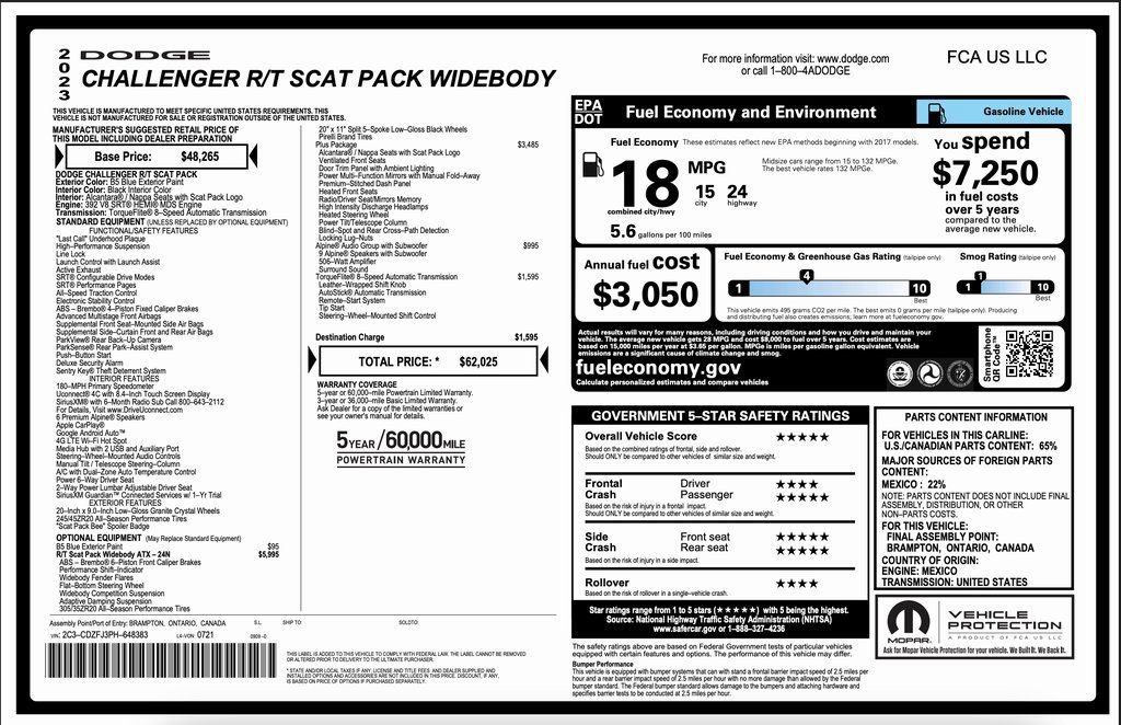 Certified 2023 Dodge Challenger R/T Scat Pack image 2