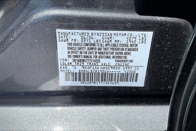 New 2026 Nissan Sentra S w/ Floor Mat Package FWD image 13