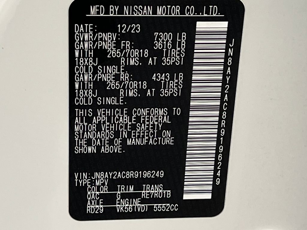 Used 2024 Nissan Armada SV w/ Cargo Package image 80