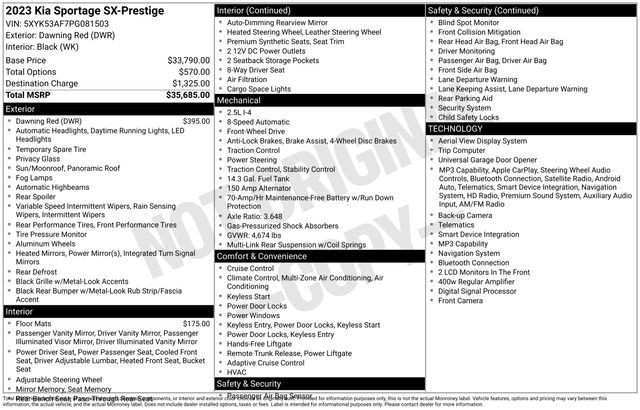 Used 2023 Kia Sportage SX FWD image 46