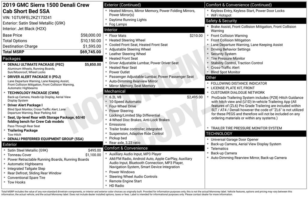 Used 2019 GMC Sierra 1500 Denali w/ Denali Ultimate Package image 49