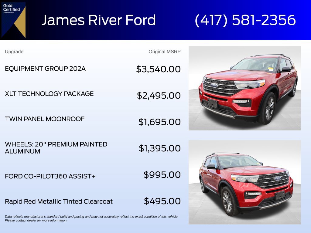 Used 2022 Ford Explorer XLT w/ Equipment Group 202A AWD/4WD image 6