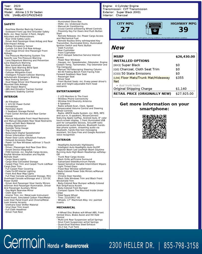 Used 2023 Nissan Altima 2.5 SV image 32