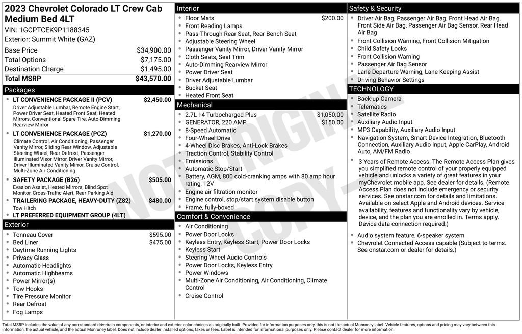 Used 2023 Chevrolet Colorado LT w/ LT Convenience Package II AWD/4WD image 11
