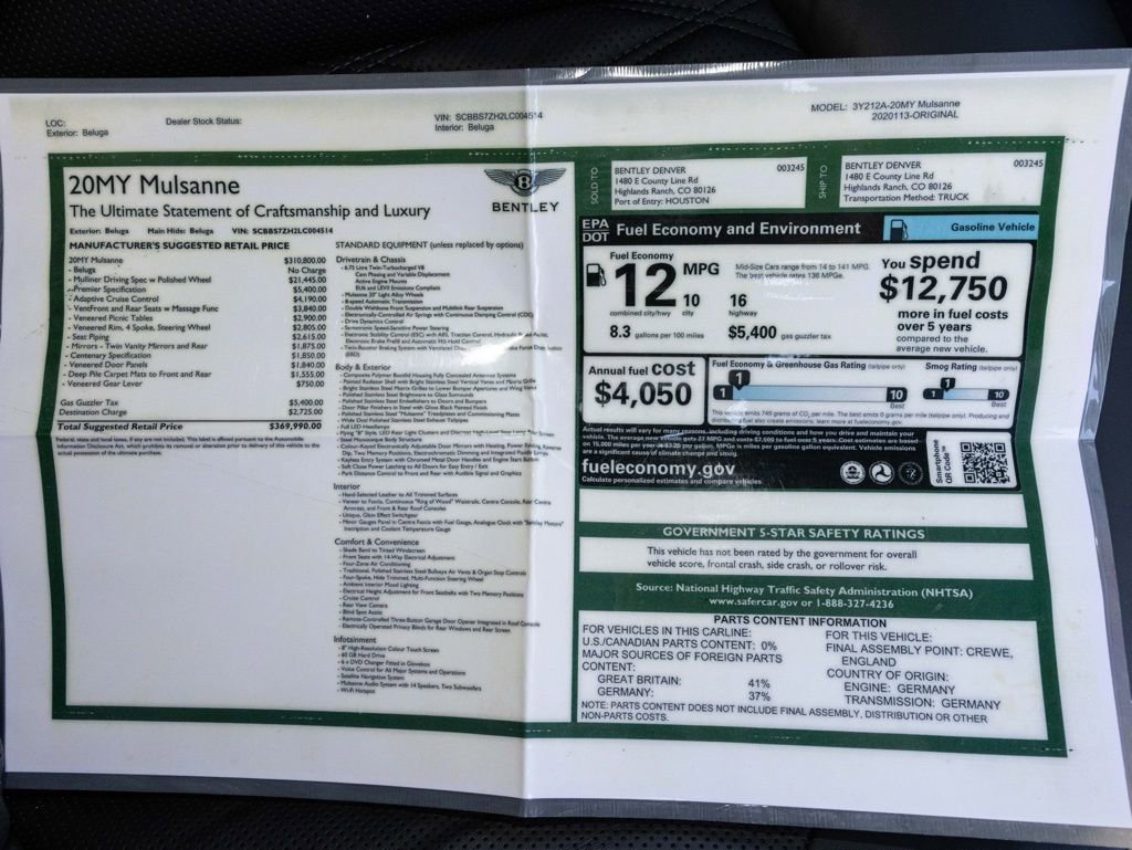 Used 2020 Bentley Mulsanne image 71