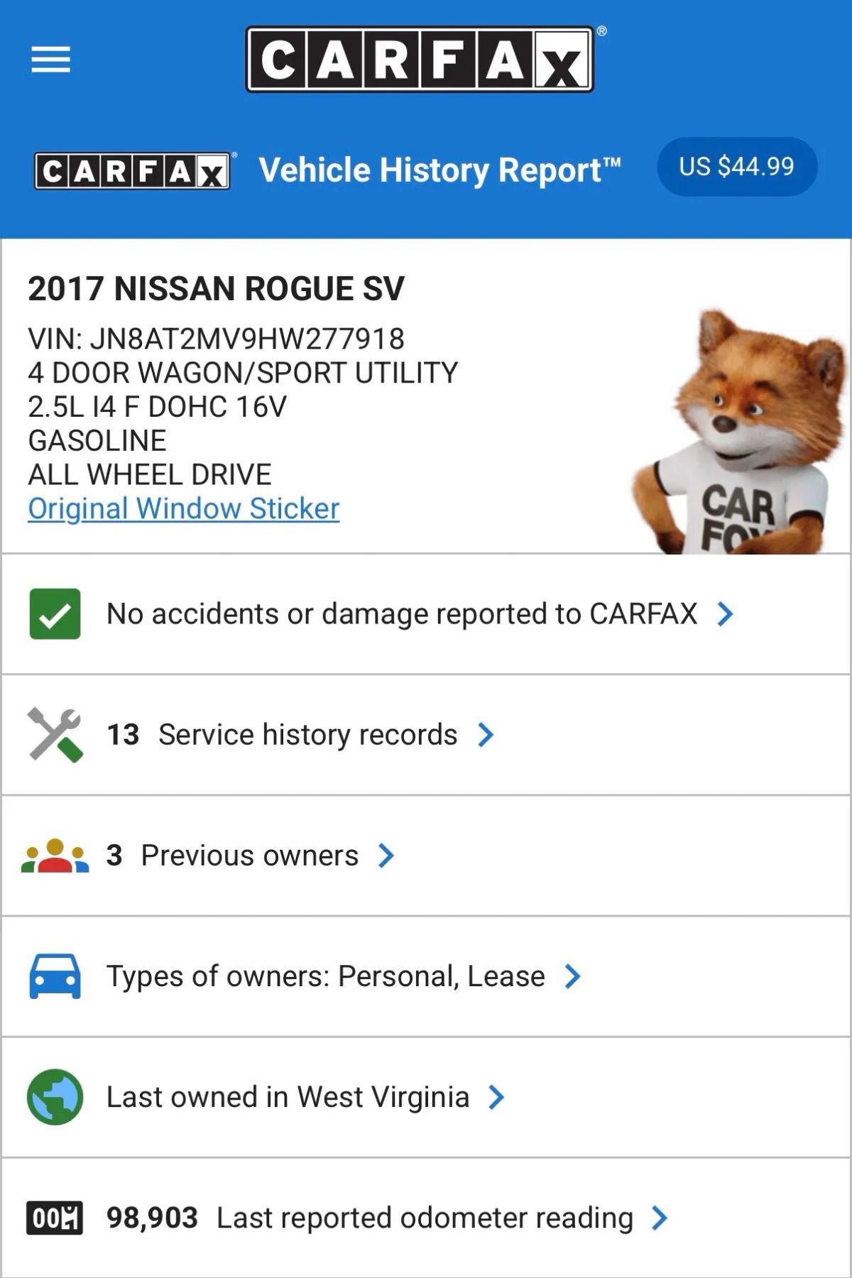 Used 2017 Nissan Rogue SV w/ SV Premium Package AWD/4WD image 2