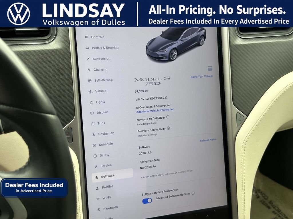 Used 2018 Tesla Model S 75D AWD/4WD image 23
