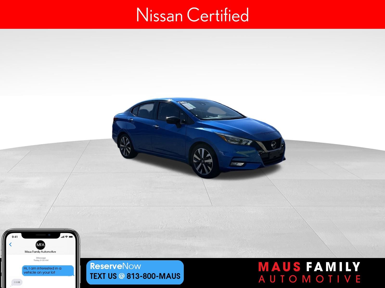 Certified 2020 Nissan Versa SR