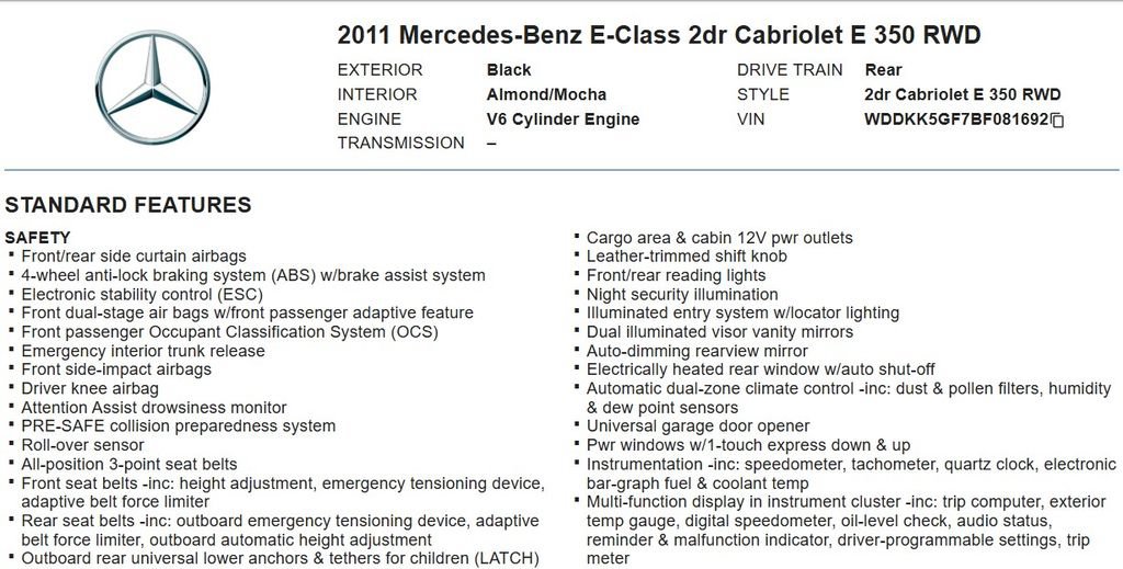 Used 2011 Mercedes-Benz E 350 Cabriolet image 16