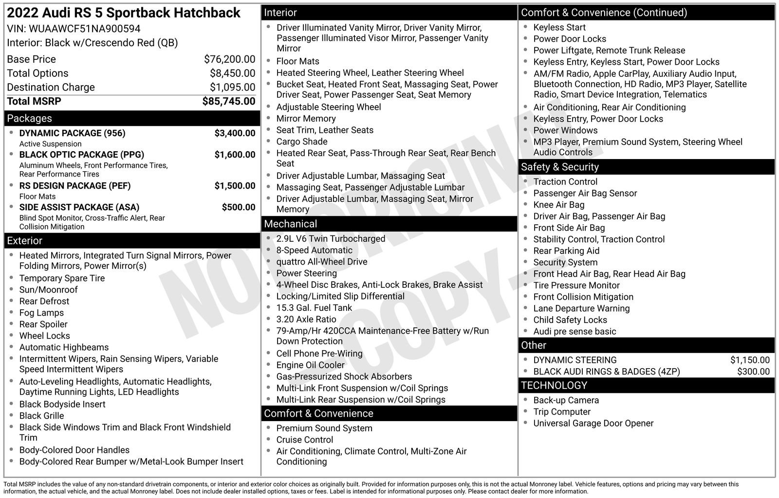 Used 2022 Audi RS 5 Sportback w/ Dynamic Package image 28