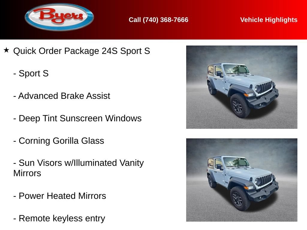 Used 2024 Jeep Wrangler Sport AWD/4WD image 12