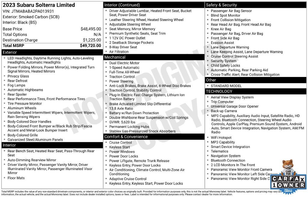 Used 2023 Subaru Solterra AWD image 4