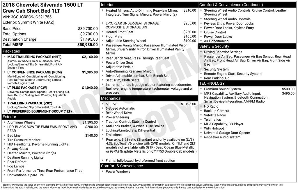 Used 2018 Chevrolet Silverado 1500 LT w/ Max Trailering Package RWD image 25