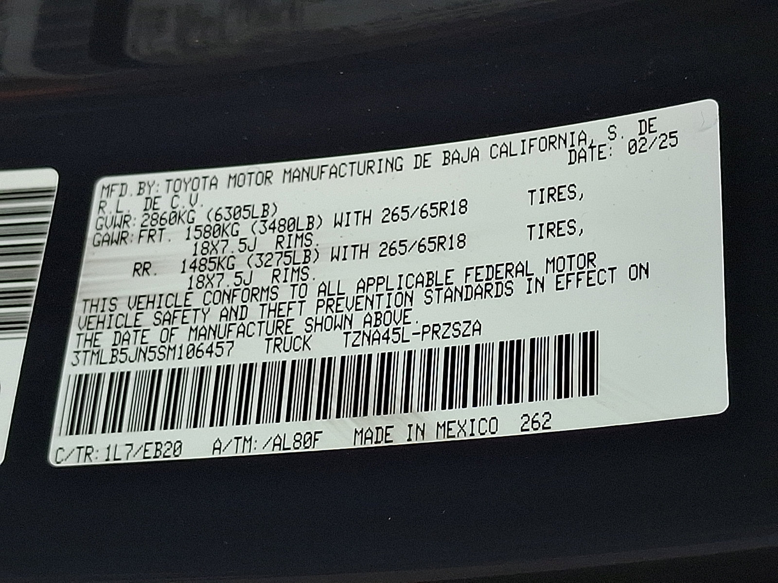 Used 2025 Toyota Tacoma Limited AWD/4WD image 27
