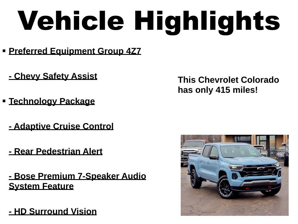 Used 2026 Chevrolet Colorado Z71 w/ Technology Package AWD/4WD image 39