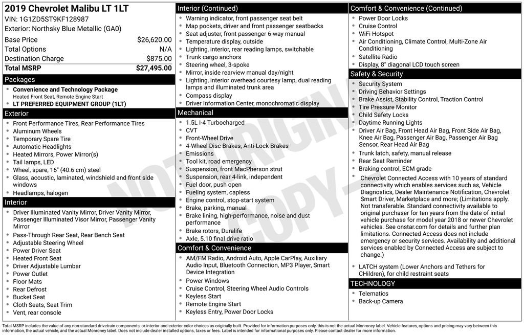 Used 2019 Chevrolet Malibu LT image 6