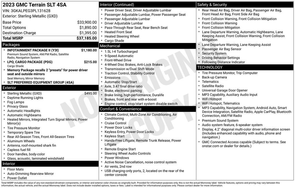 Certified 2023 GMC Terrain SLT w/ Infotainment Package II FWD image 35