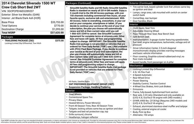 Used 2014 Chevrolet Silverado 1500 W/T w/ Trailering Package image 5