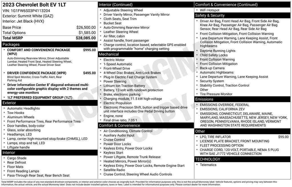Used 2023 Chevrolet Bolt LT