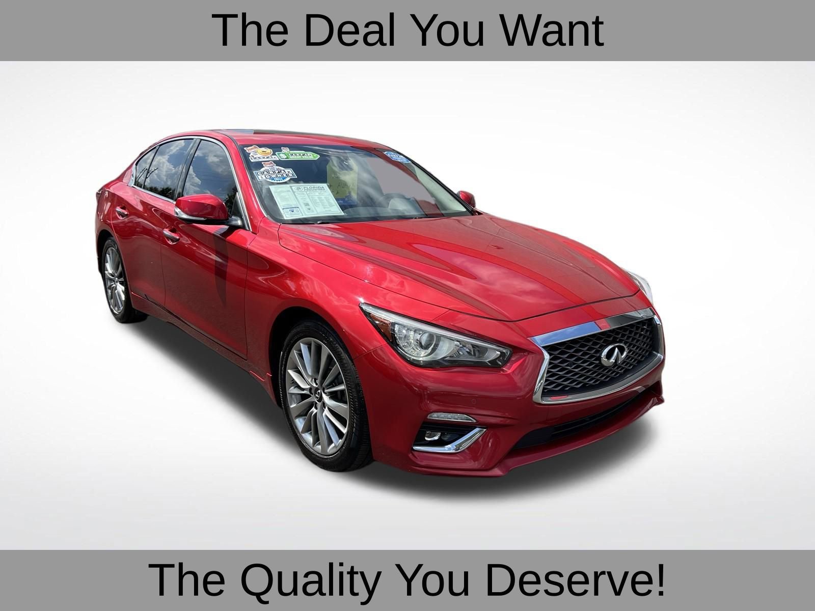 Used 2022 INFINITI Q50 Luxe w/ Cargo Package image 1