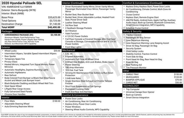 Used 2020 Hyundai Palisade SEL w/ Convenience Package image 4