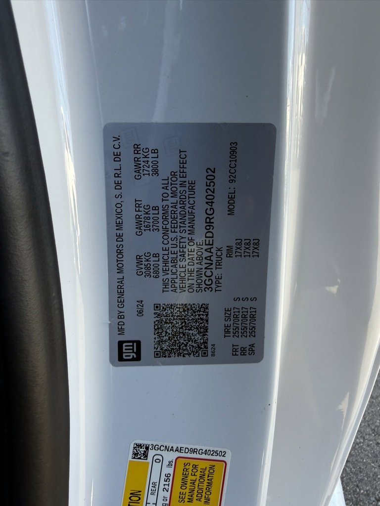 Used 2024 Chevrolet Silverado 1500 W/T w/ WT Fleet Convenience Package image 31