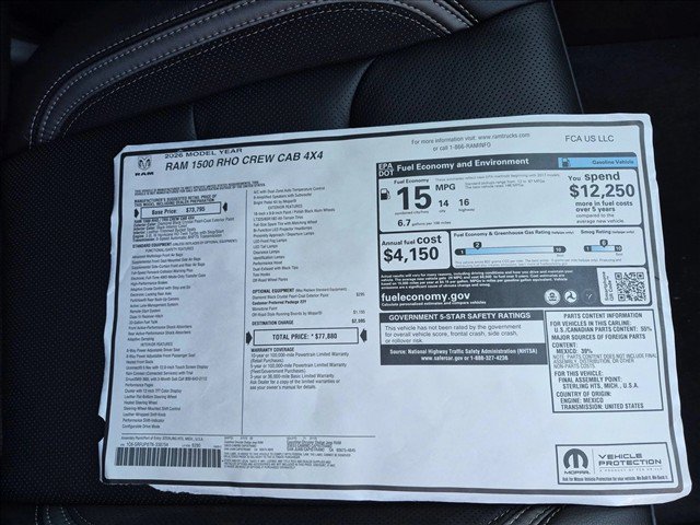 New 2026 RAM 1500 RHO AWD/4WD image 18