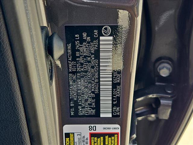 Used 2022 Lexus ES 350 w/ Premium Package FWD image 22