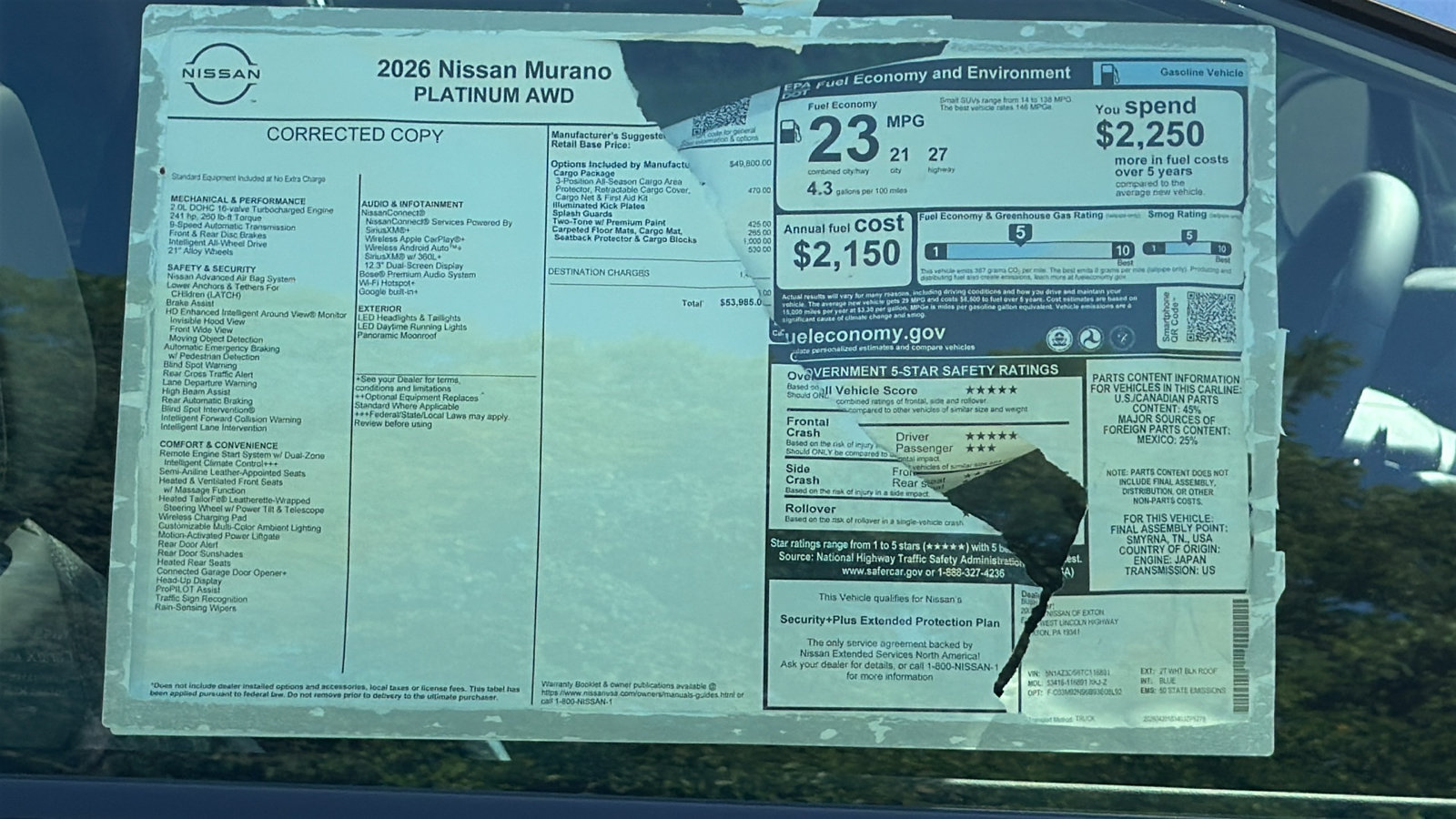 New 2026 Nissan Murano Platinum w/ Cargo Package AWD/4WD image 12