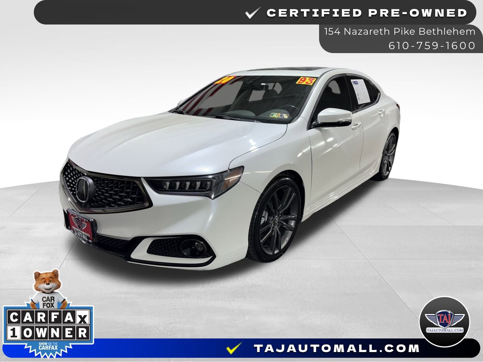 Used 2020 Acura TLX w/ A-SPEC Pkg image 1