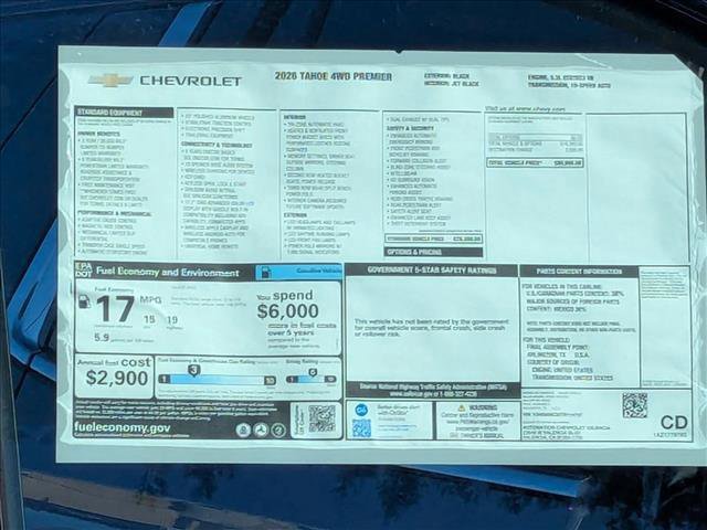 New 2026 Chevrolet Tahoe Premier image 18