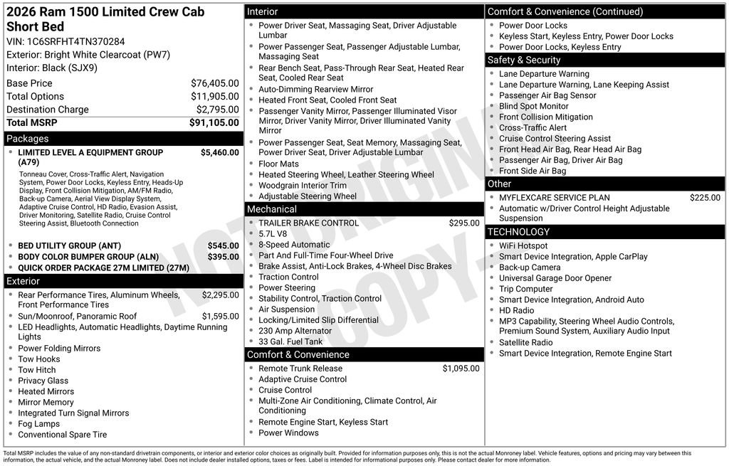 New 2026 RAM 1500 Limited AWD/4WD image 37