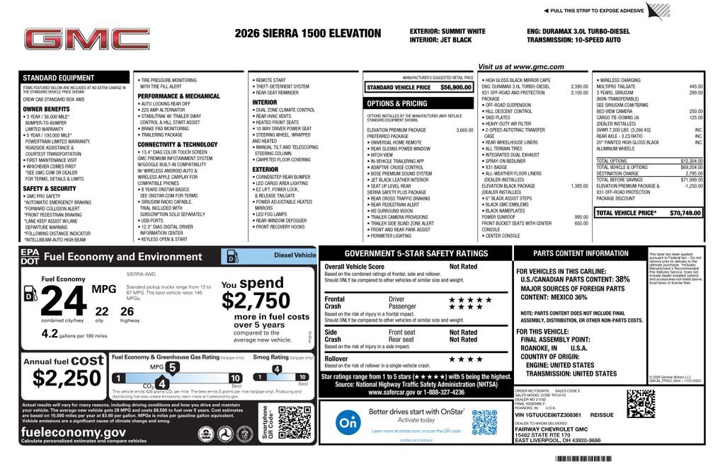 New 2026 GMC Sierra 1500 Elevation w/ Elevation Premium Package image 4