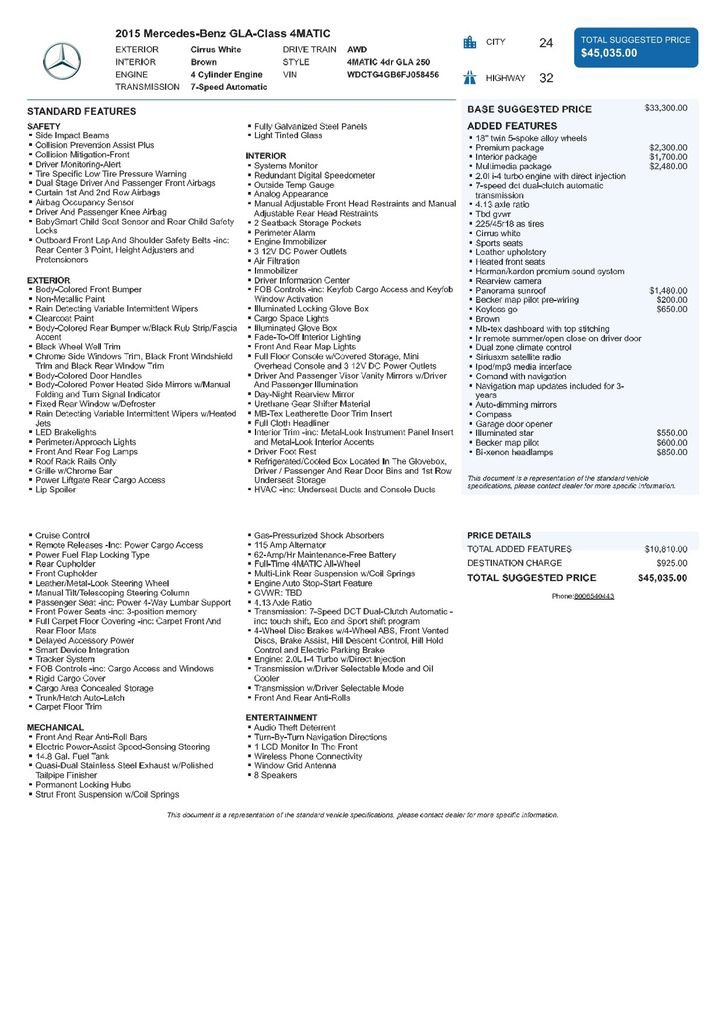 Used 2015 Mercedes-Benz GLA 250 4MATIC image 3